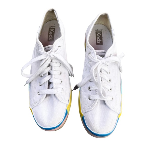 Keds Triple Up Wavy Platform Sneakers Women’s Size 6.5, Rainbow Color-block Fun - Picture 7 of 10